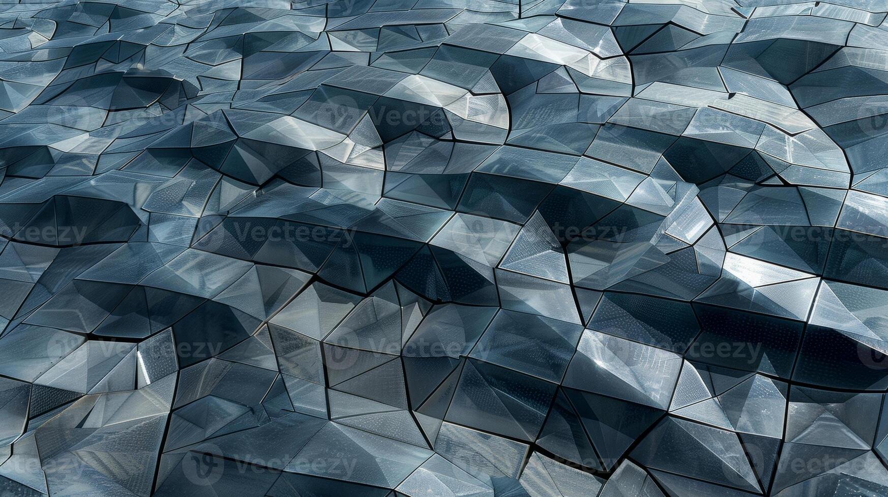 From above the largescale array of solar panels resembles a futuristic geometric design stretching for miles photo