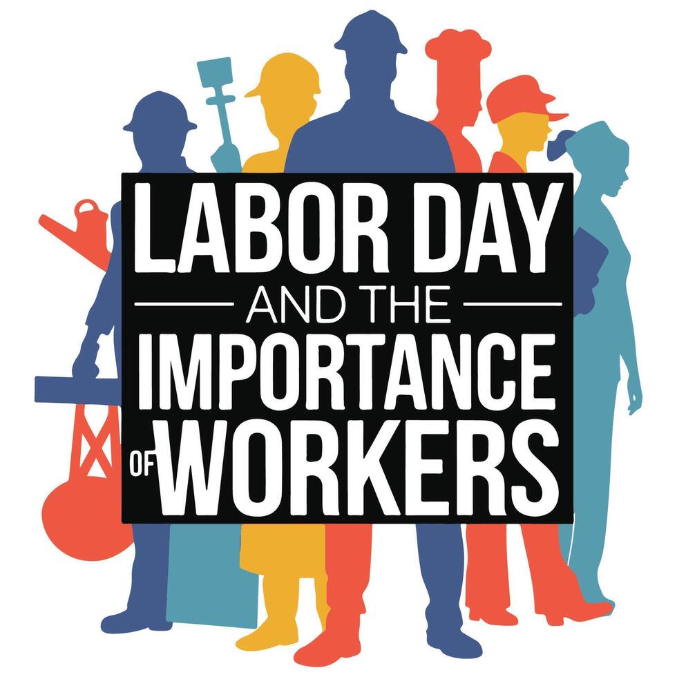 Labor day template design vector