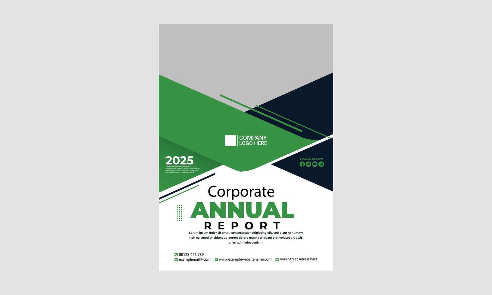 modern annual report business flyer template vector
