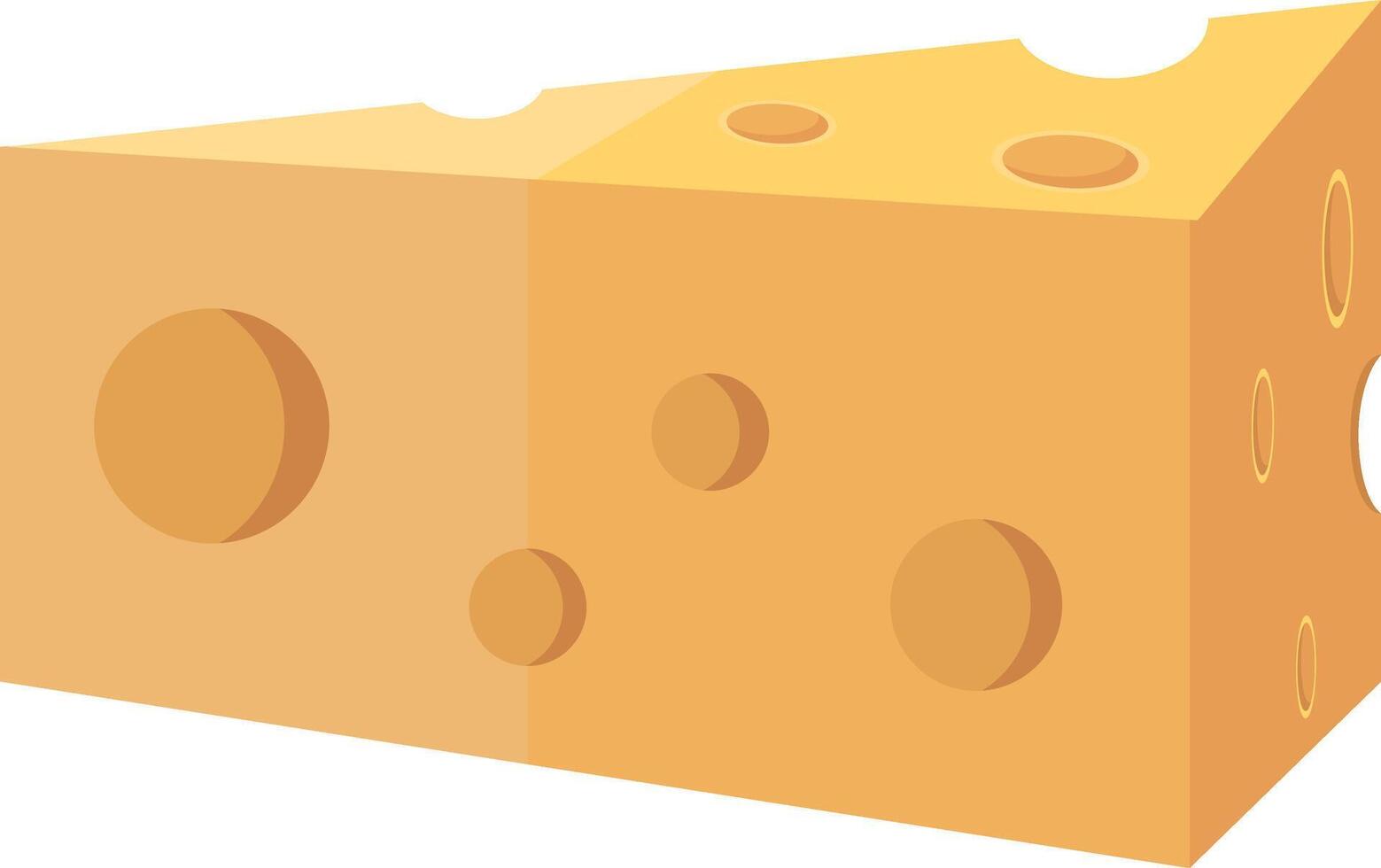 Isolated piece of cheese vector