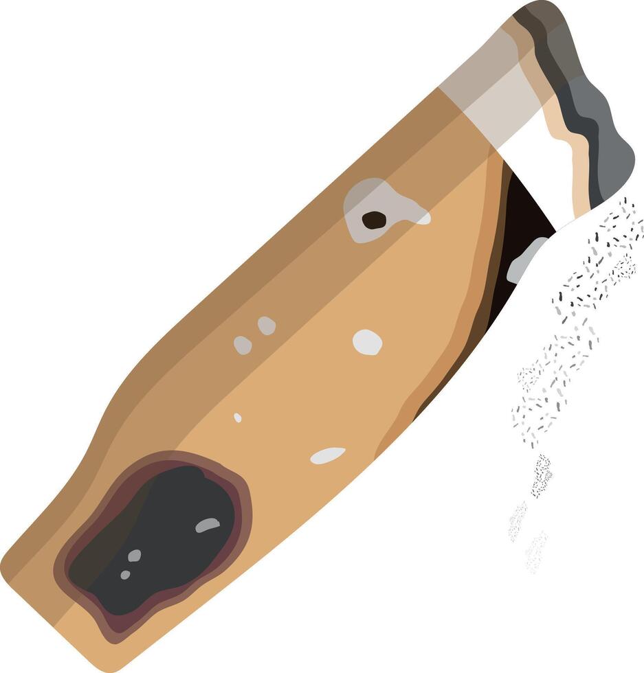 isolated consumed cigarette vector
