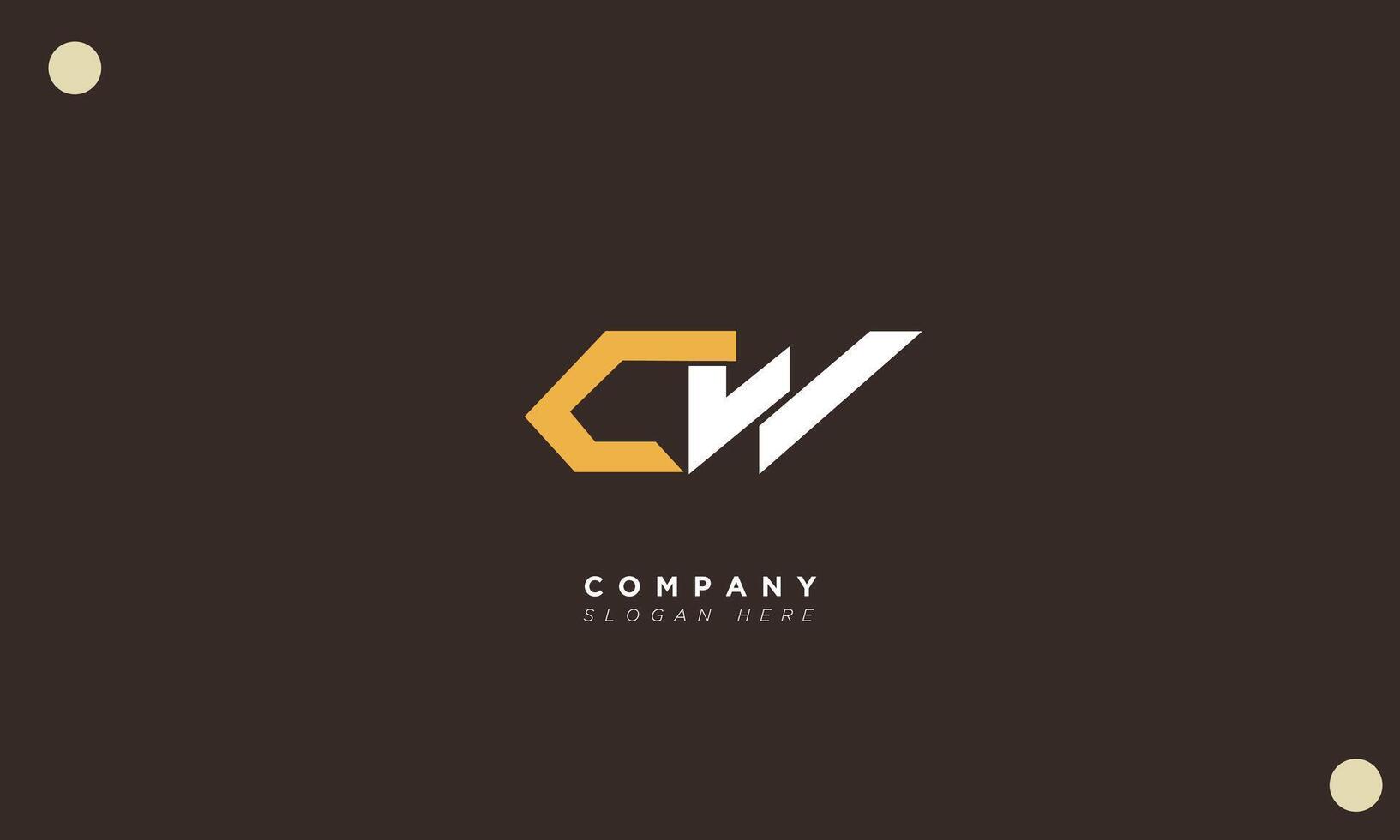 CW Alphabet letters Initials Monogram logo vector