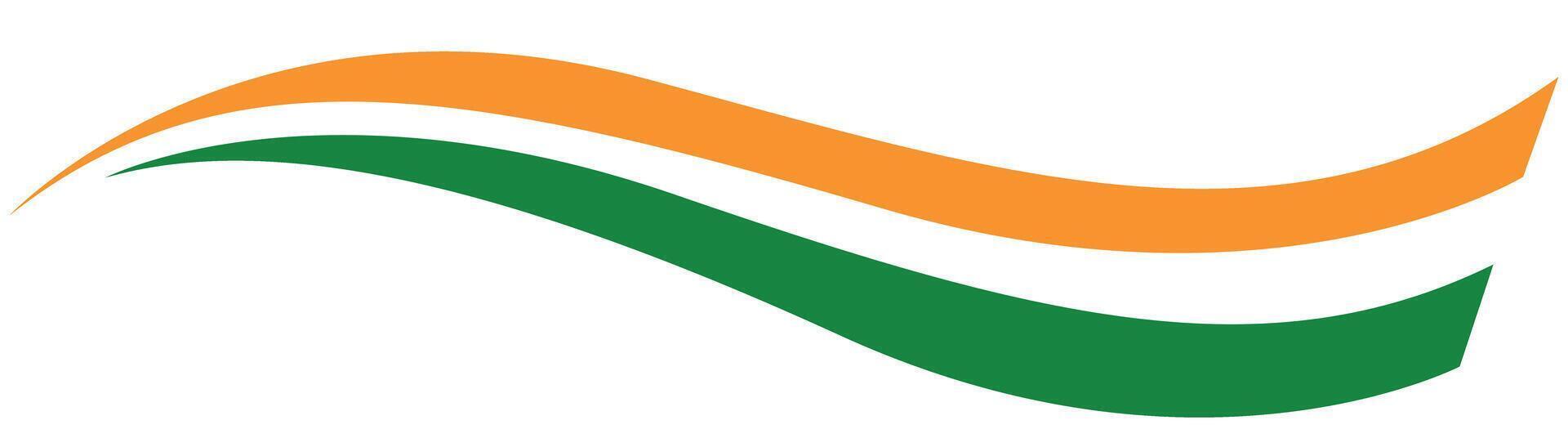 Flag of India illustration wave style vector
