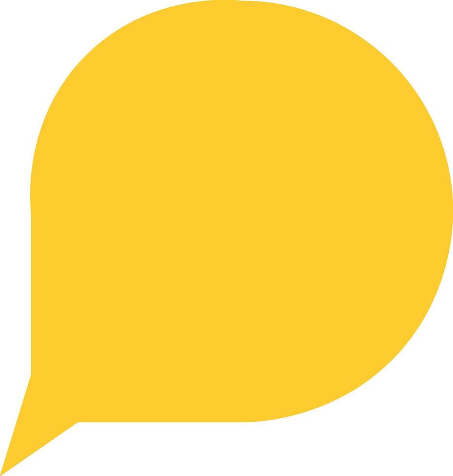 Yellow Filled Speech Bubble Icon vector