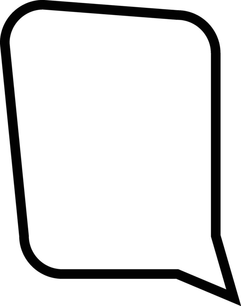 Chat Box Black Line Art vector