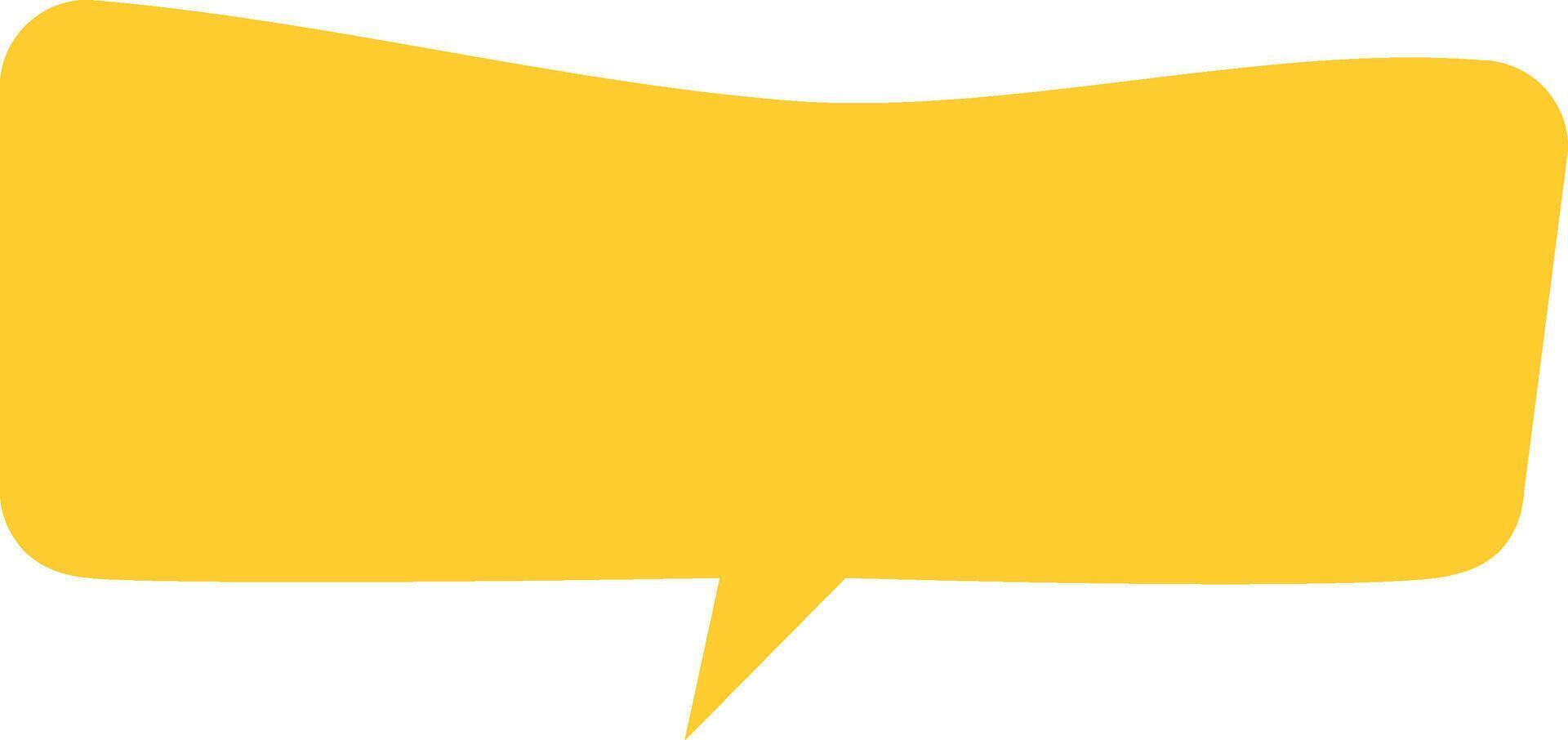 Yellow Filled Speech Balloon Icon vector