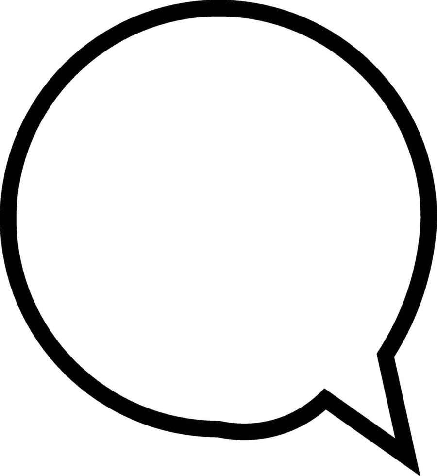 Speech Balloon Minimal Line Art vector