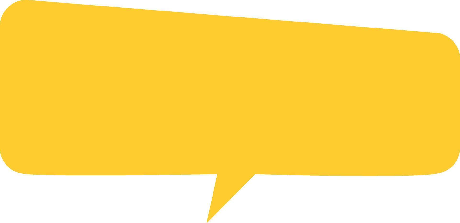 Talk Bubble Yellow Fill Drawing vector