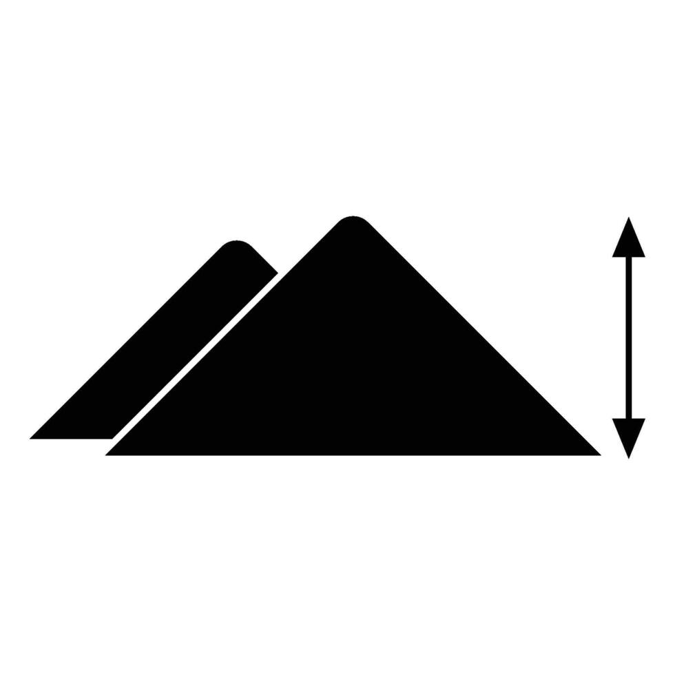 altitude icon, height symbol vector