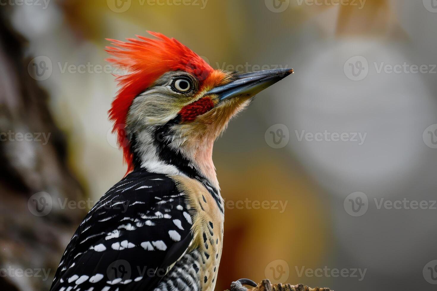 Cheerful and Vibrant A Woodpecker's Happy Moment photo