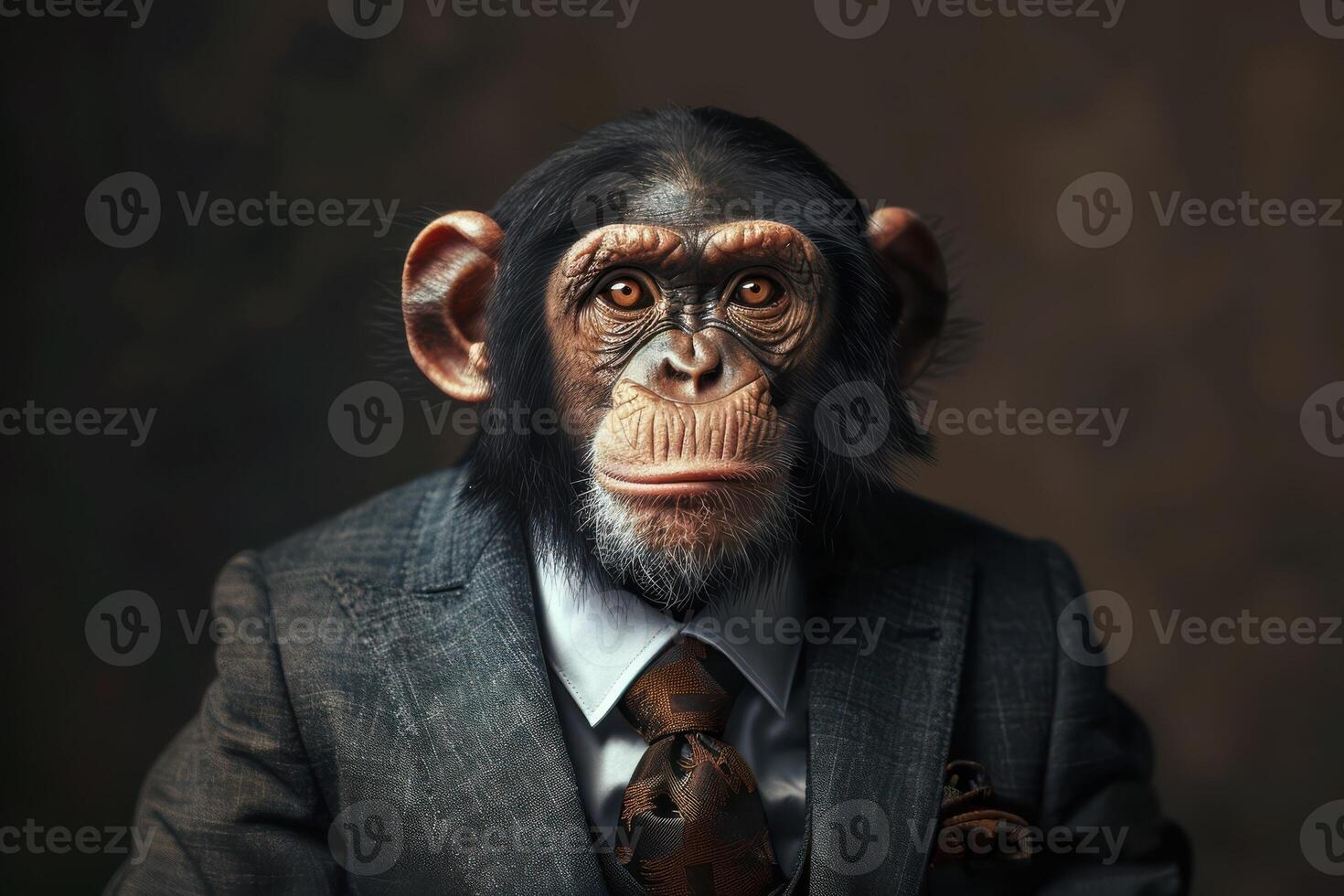 Studio Portrait of a Monkey in Business Attire photo