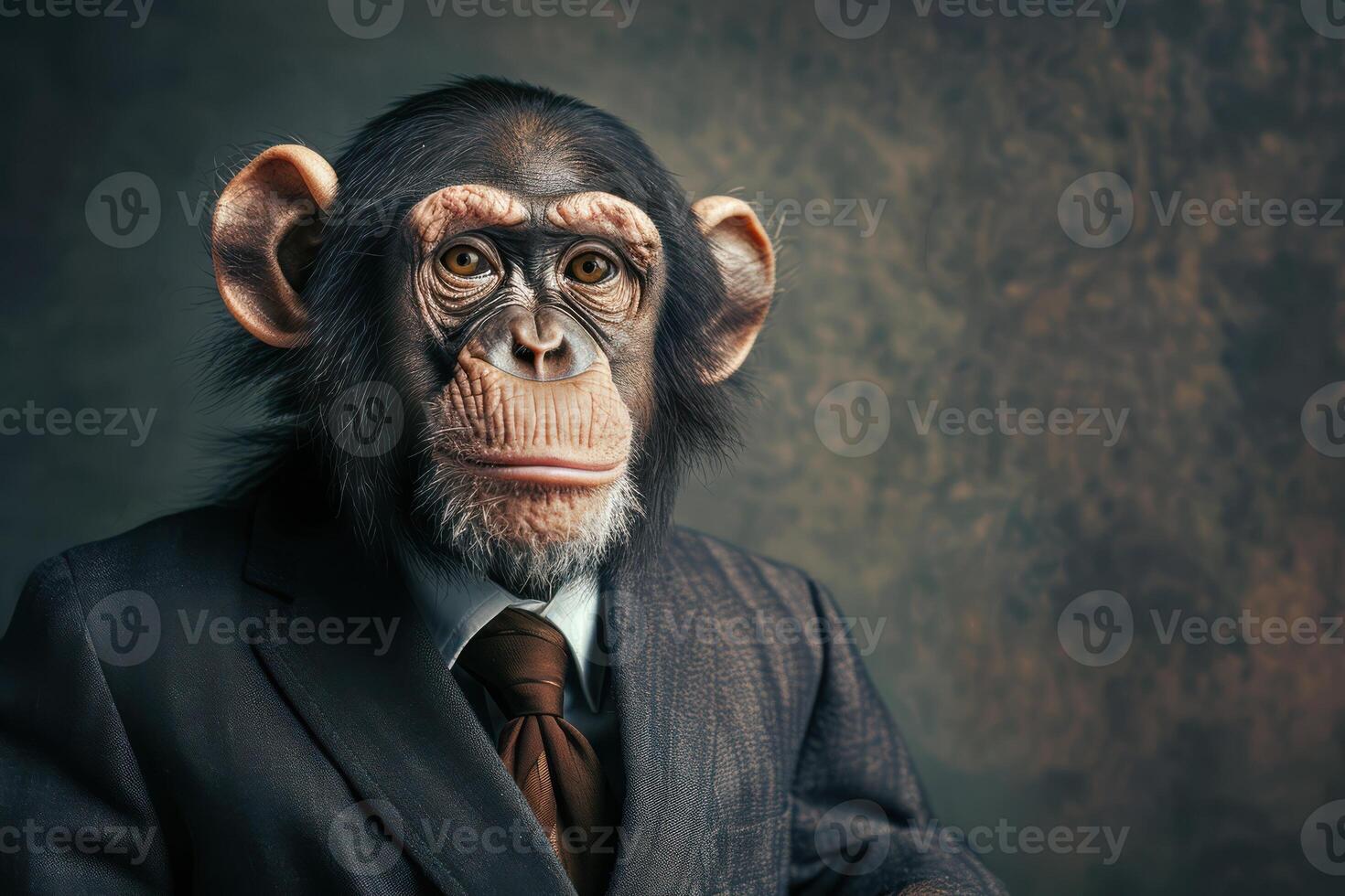 Studio Portrait of a Monkey in Business Attire photo