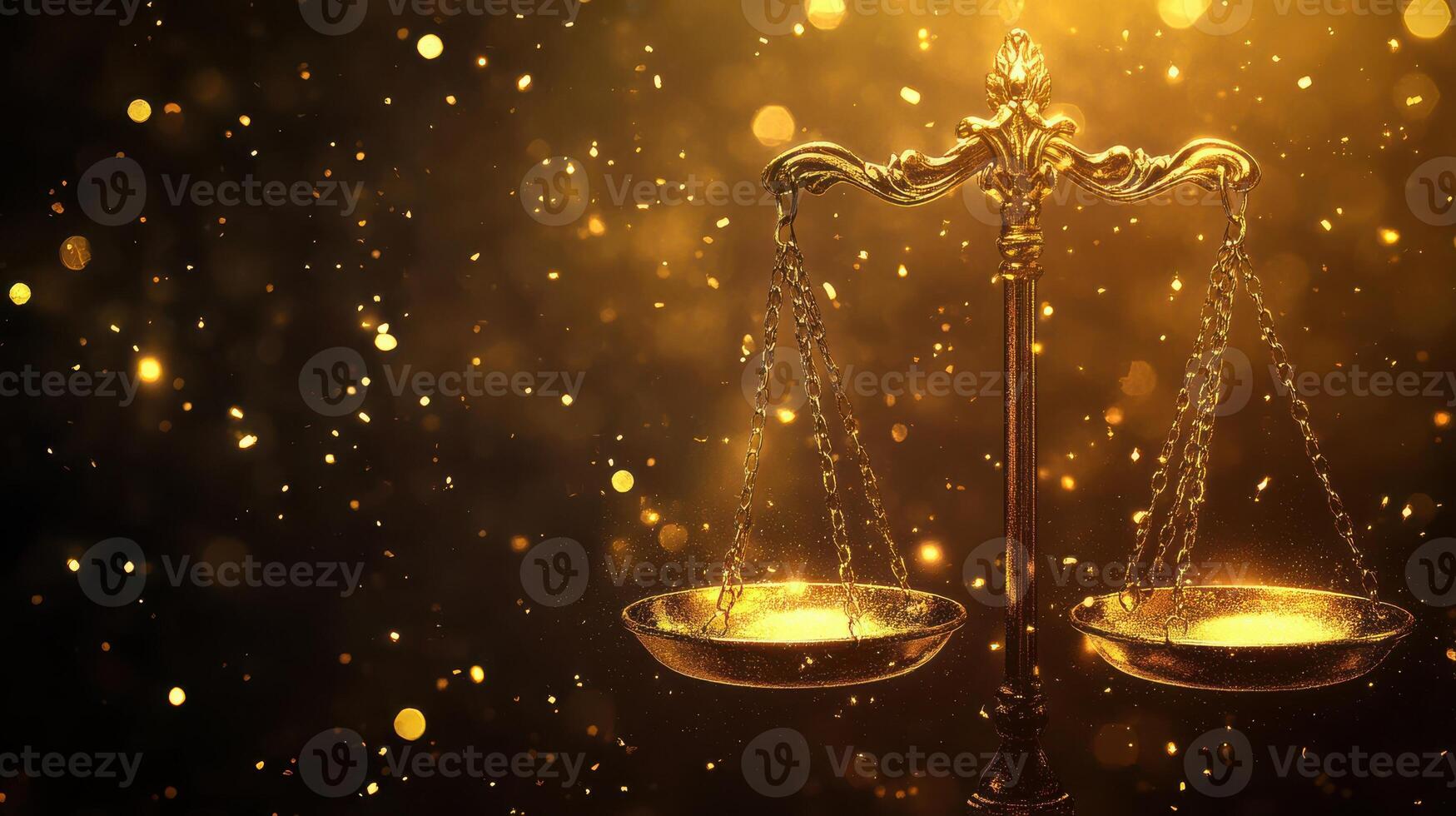 Golden Glimmer on Scales of Justice photo