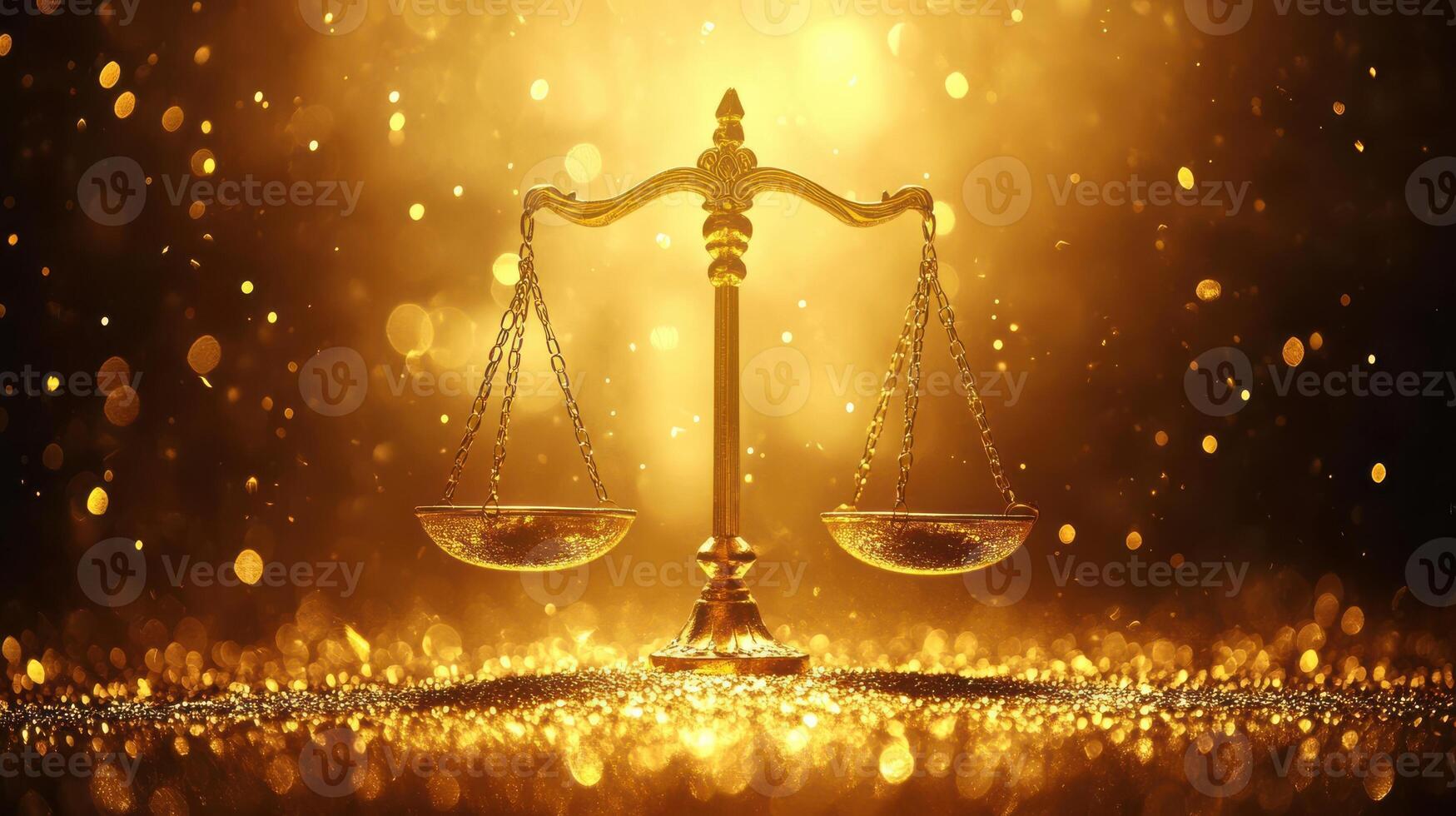 Scales of Justice Shimmering with a Golden Glow photo