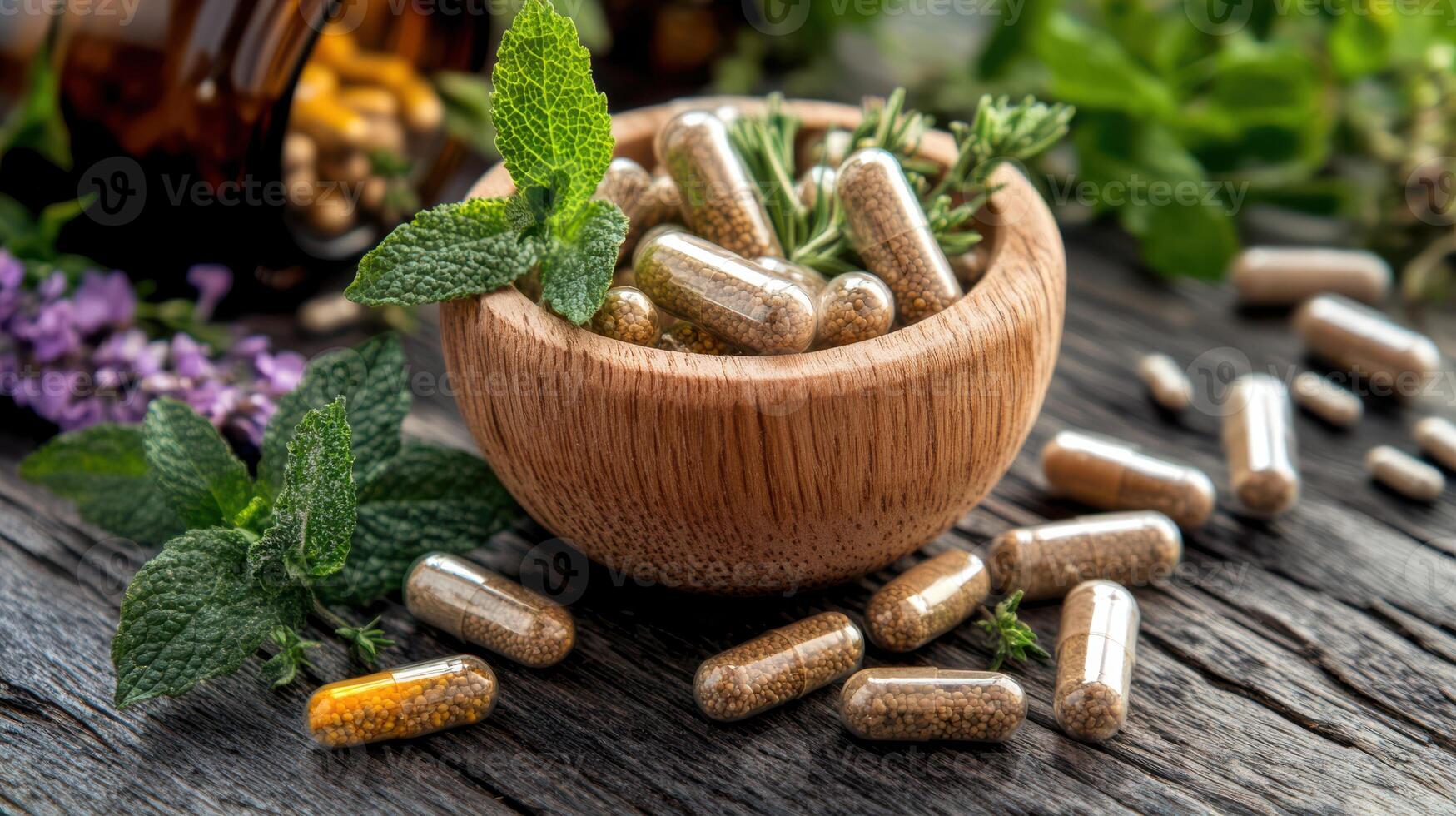 Herbal Supplements and Vitamins for Health photo