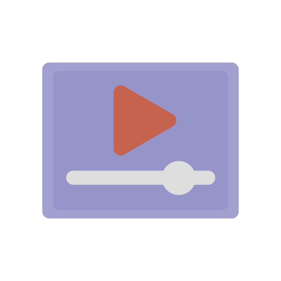 tutorial videos icon flat style vector