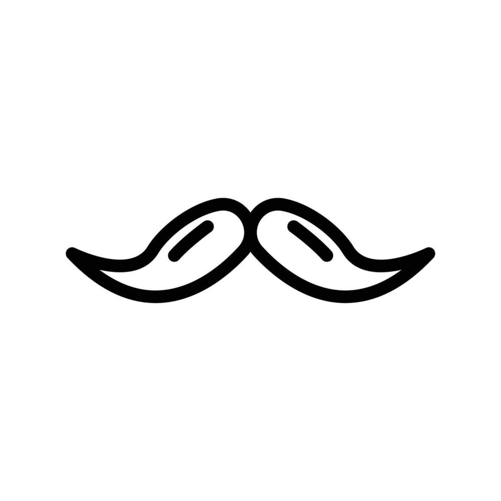 moustache icon line style vector