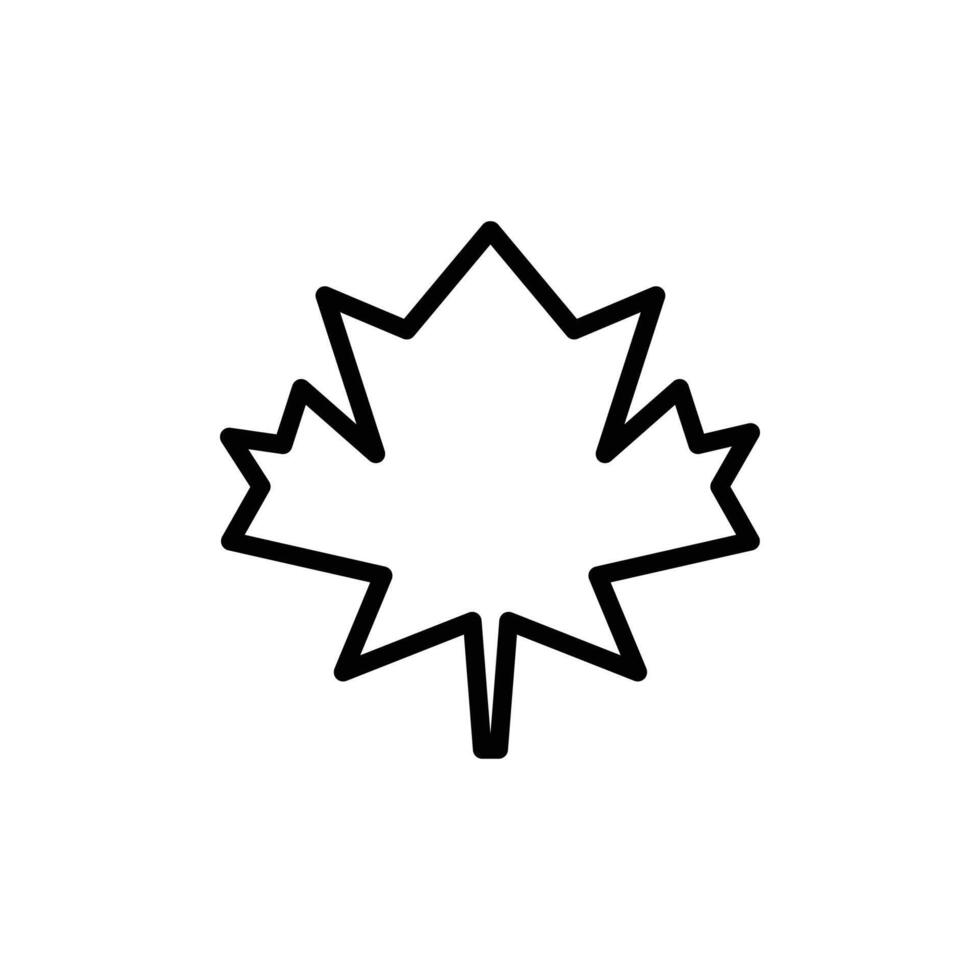 maple leaf icon line style vector