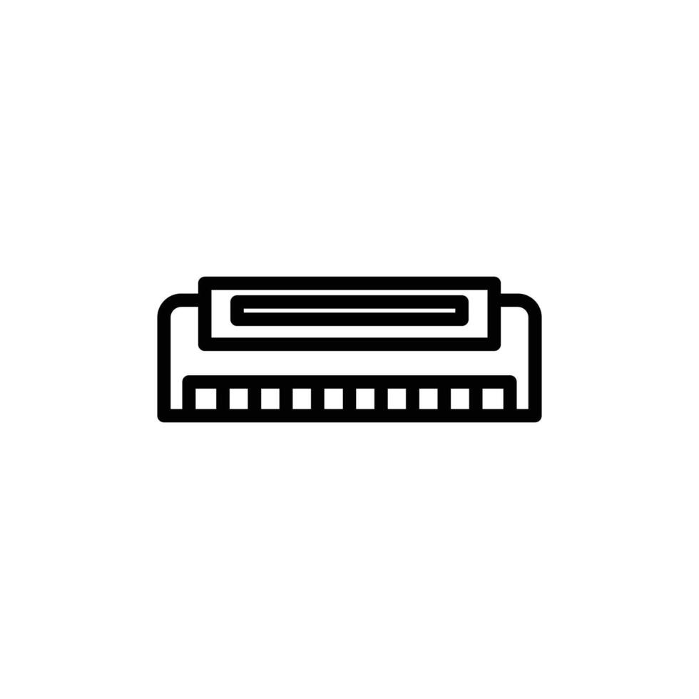 harmonica icon line style vector