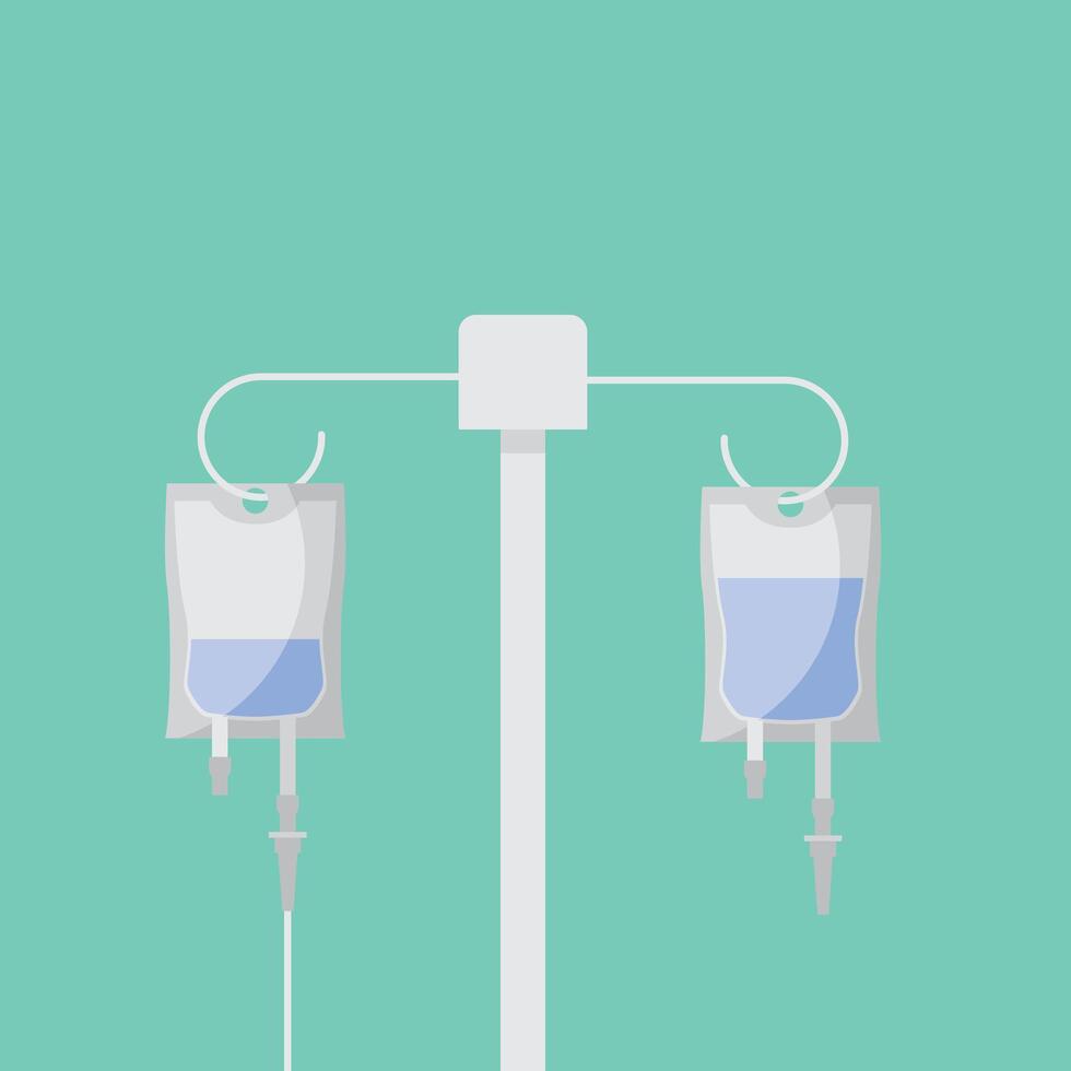 Intravenous fluids flat icon illustration vector