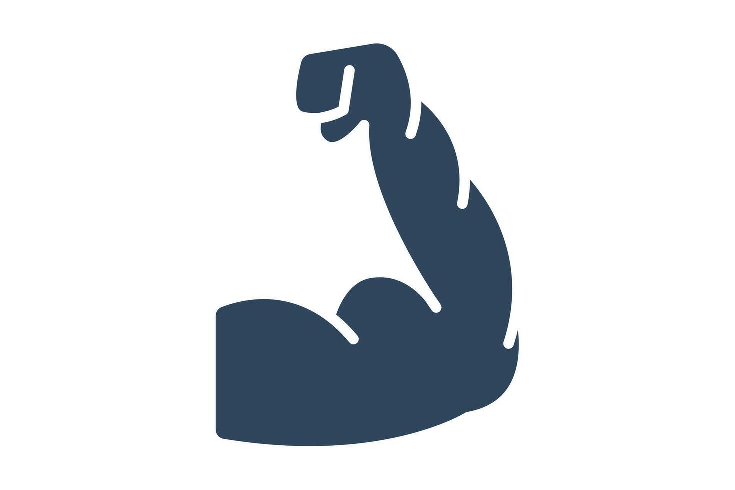 Strength icon. solid icon style. strong arm. icon related to SWOT. business elements illustration vector