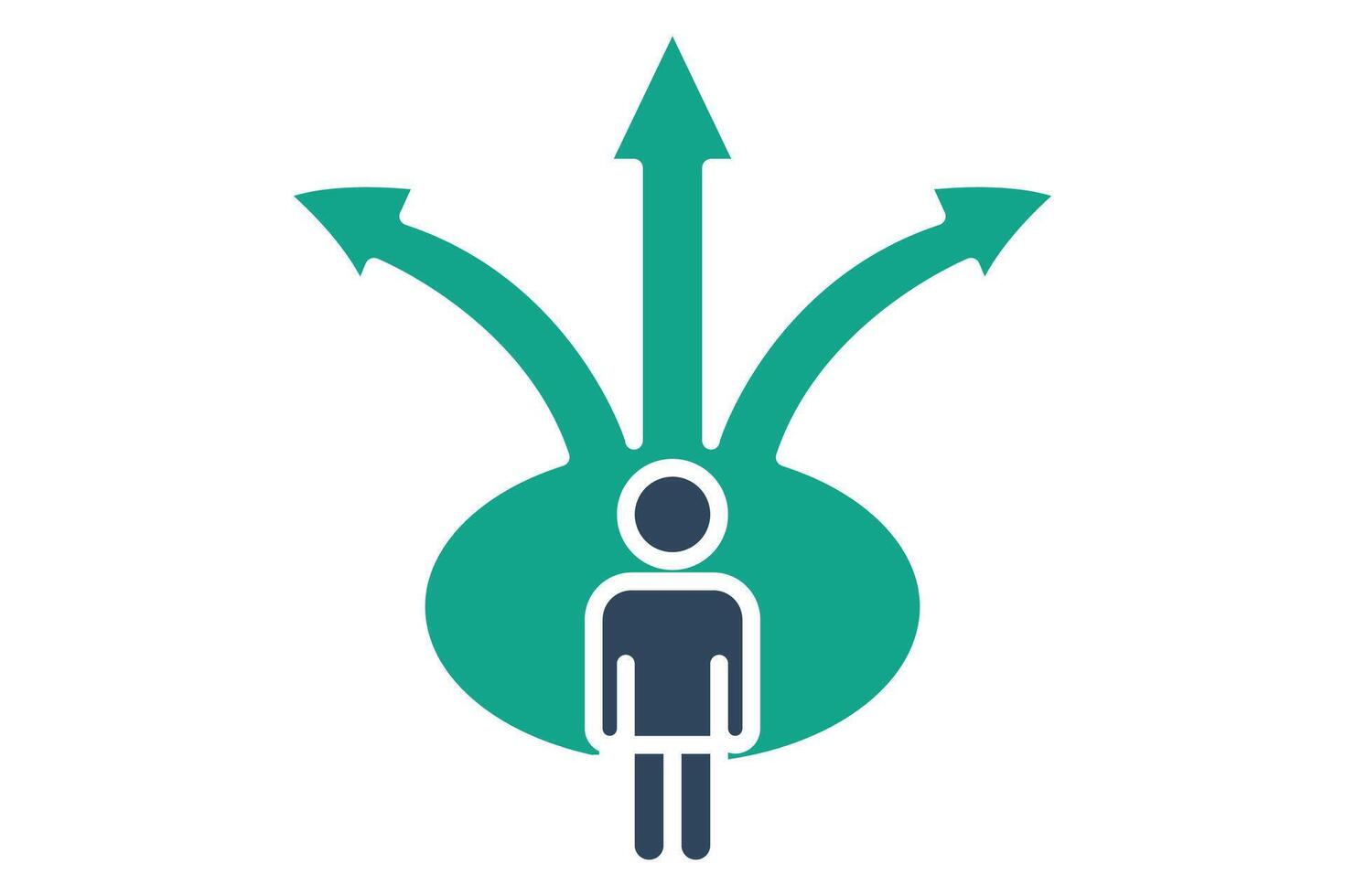 Challenge icon. solid icon style. businessman with cross. icon related to SWOT. business elements illustration vector