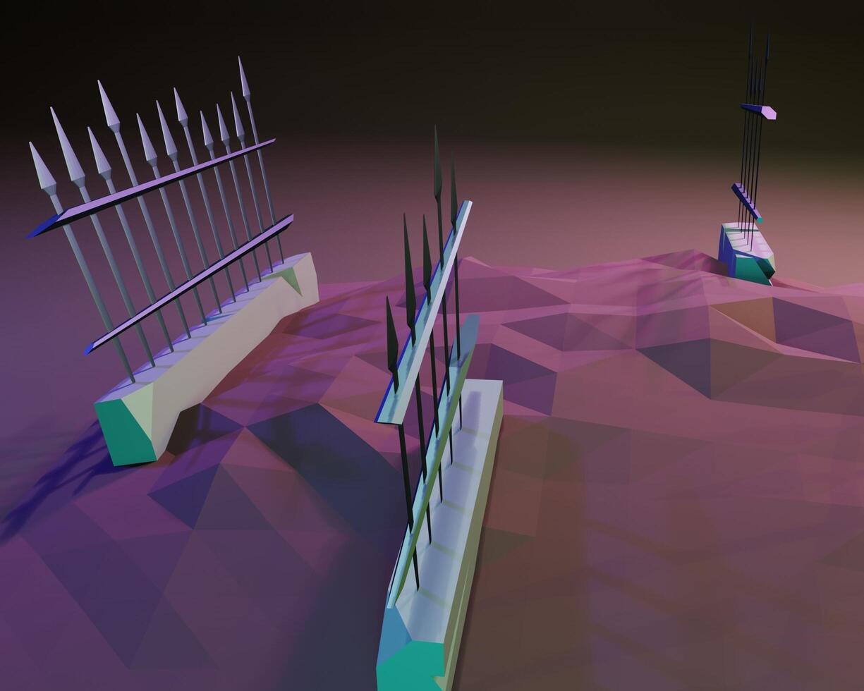 3D design fence photo