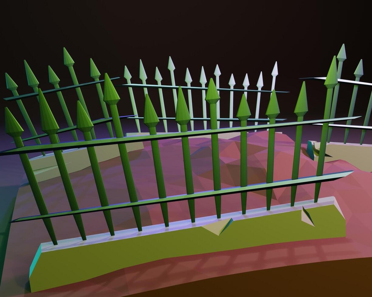3D design fence photo