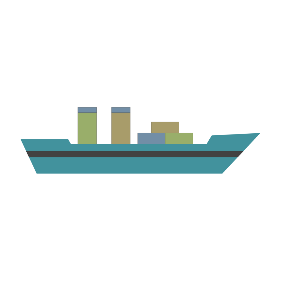 big blue color ship for business png