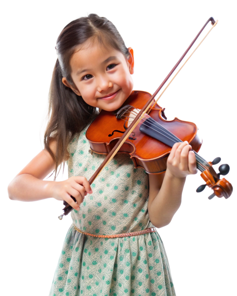 Child Performing with Violin png