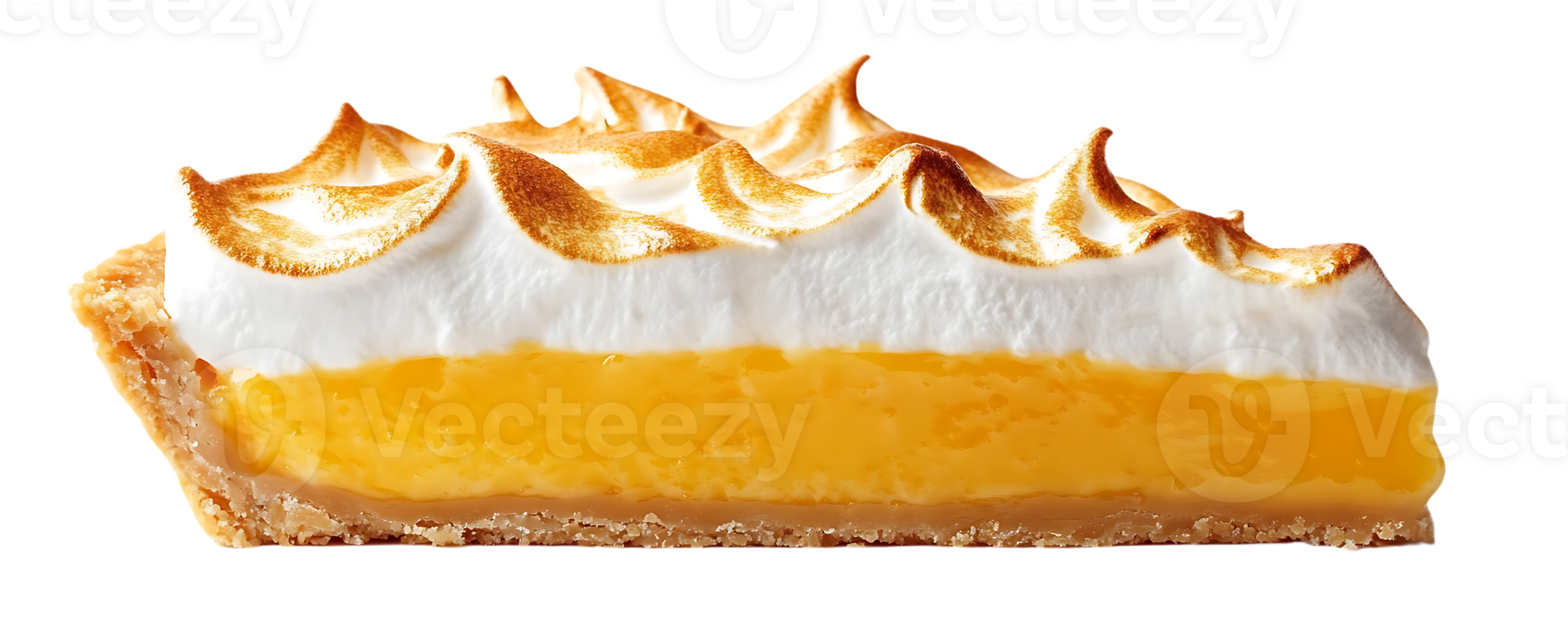 Lemon Meringue Tart, Sweet Tart Delight with a Transparent Background png