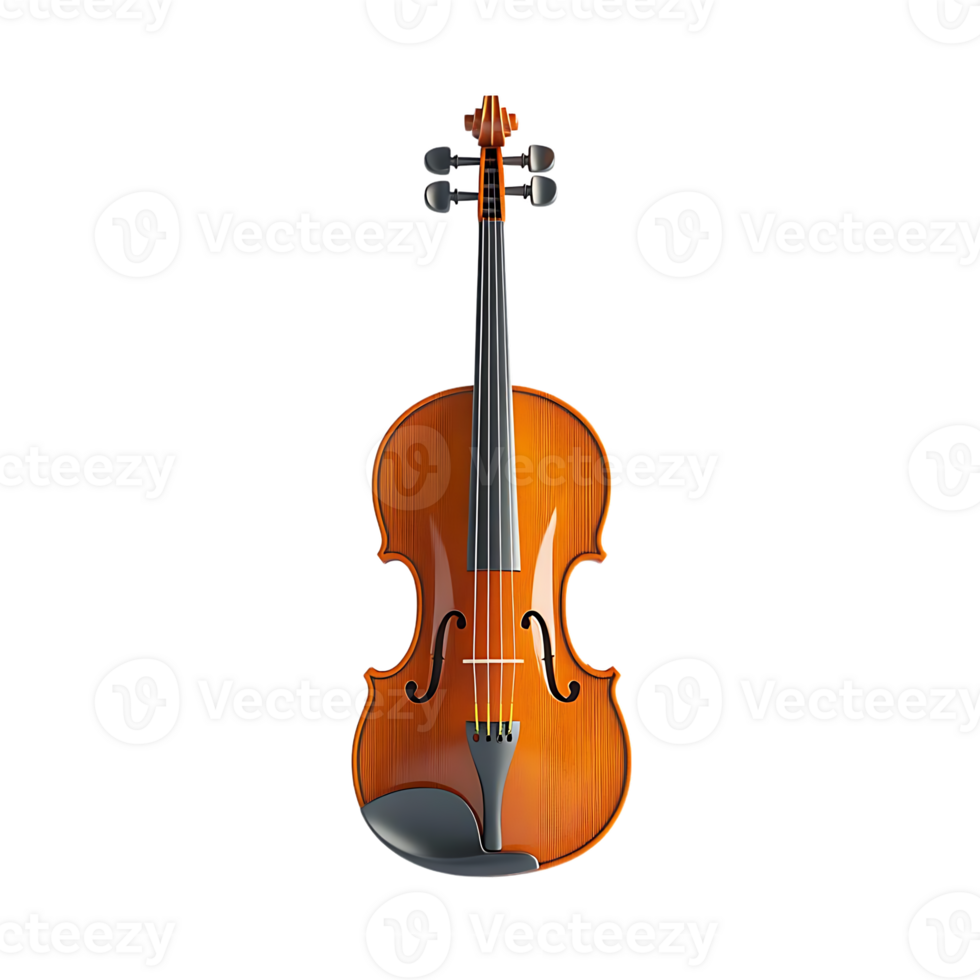 A Classic Violin with a Transparent Background A Symphony of Sound and Elegance png