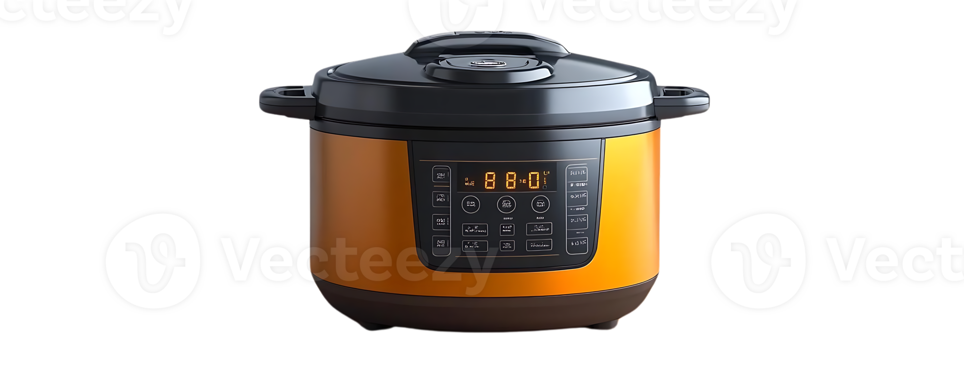 Orange Electric Pressure Cooker with Transparent Background A Versatile Kitchen Appliance for Quick and Easy Meals, Making Delicious Dishes and Saving Time with Effortless Operation. png