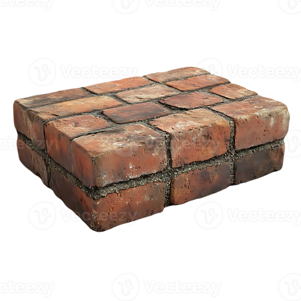 Red Brick Texture with Transparent Background A Realistic 3D Model for Architecture, Design, and Games. png