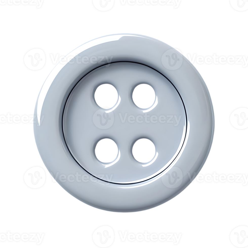 White Four-Hole Button with Transparent Background A Classic Sewing Supply for Crafting and Fashion png
