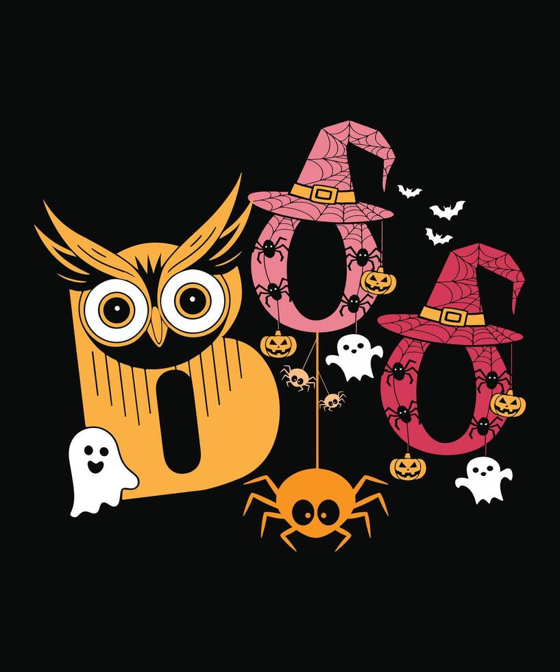 Boo, Halloween t shirt design vector