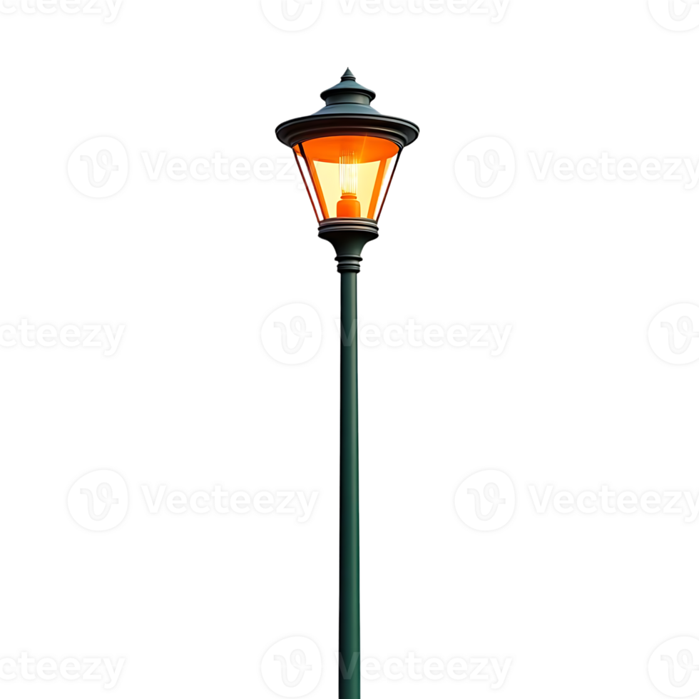 Illuminating the Night A Streetlight with a Transparent Background png