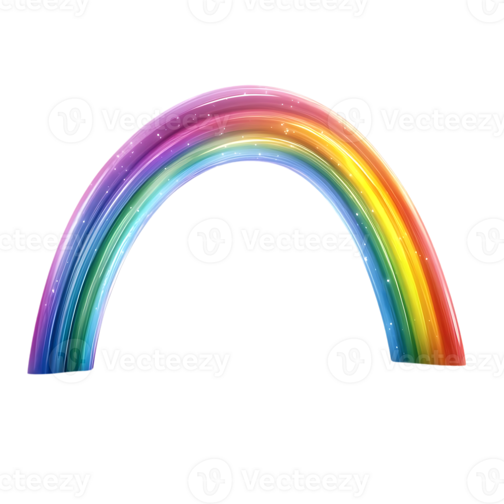 Rainbow Arcing Through the Sky with a Transparent Background, a Bright and Colorful Symbol of Hope and Joy png
