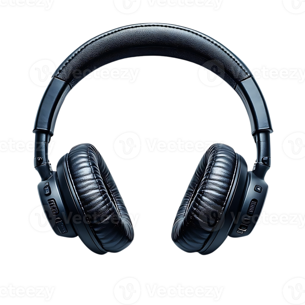 Black Headphones with Transparent Background Immerse Yourself in Sound with Exquisite Audio Quality and Comfort png