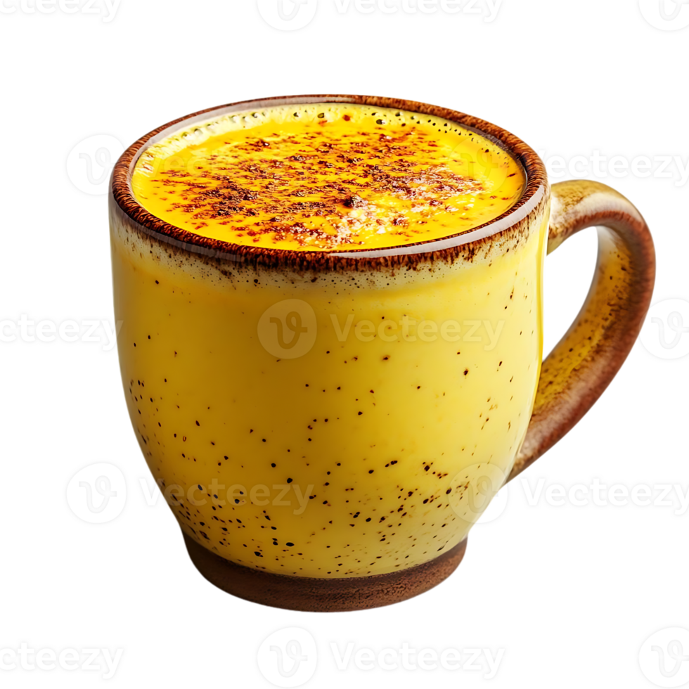 Golden Milk Latte with a Transparent Background A Delicious and Healthy Drink Option png
