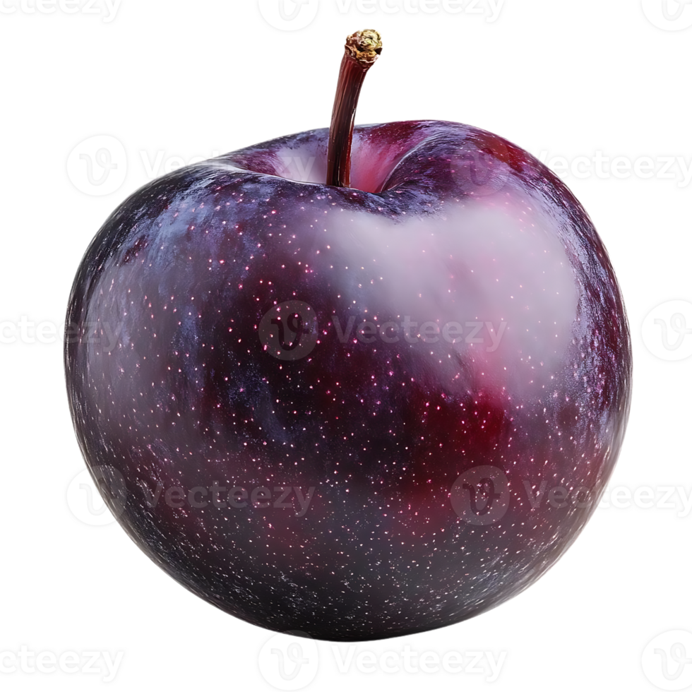 A Single, Ripe Plum with a Transparent Background Perfect for Your Design Needs png