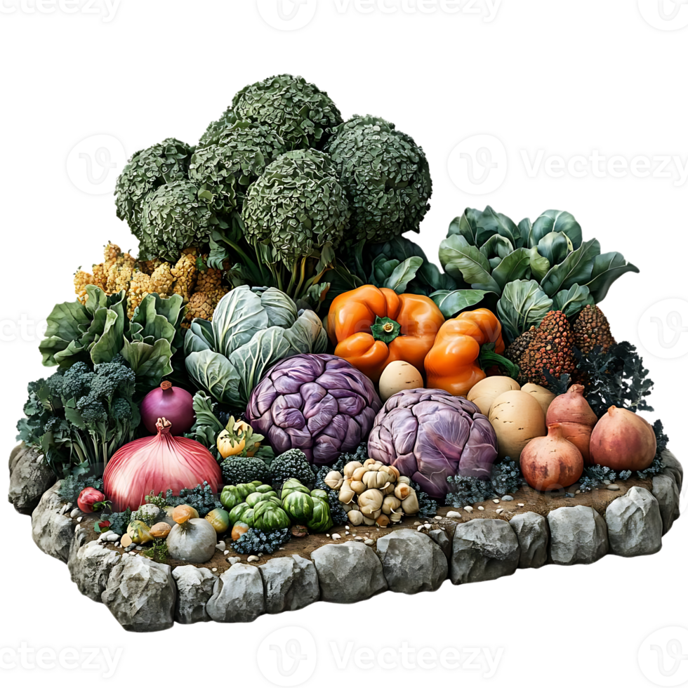 Vibrant Vegetables with a Transparent Background A Feast for the Eyes png