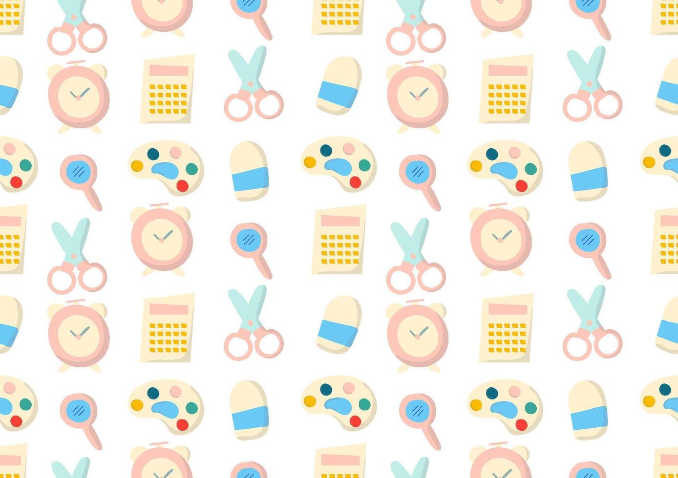 school seamless pattern vector