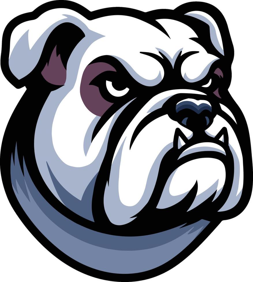Angry Bulldog Head Mascot vector