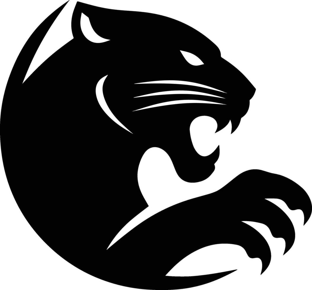 Jaguar with claw shadow logo vector