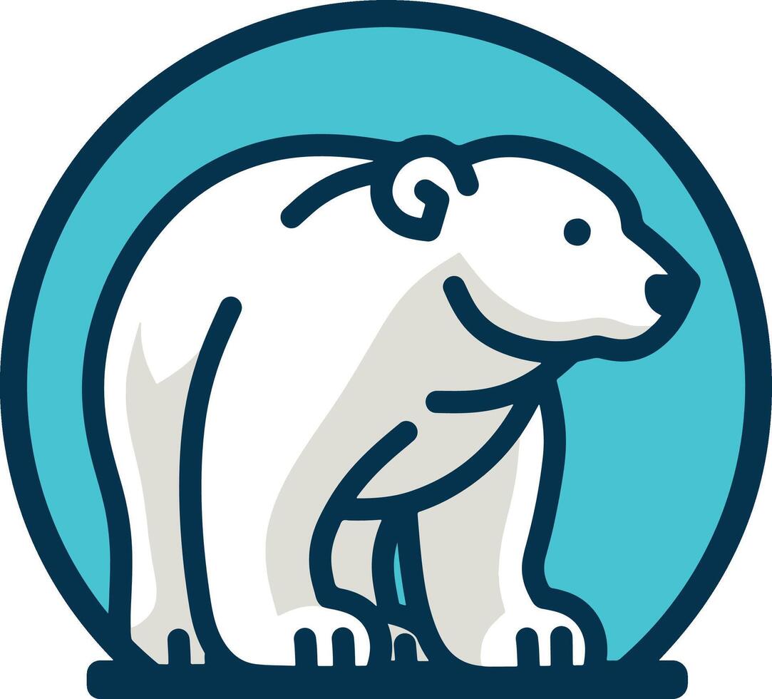 Polar Simple Blue Circle Design Logo vector