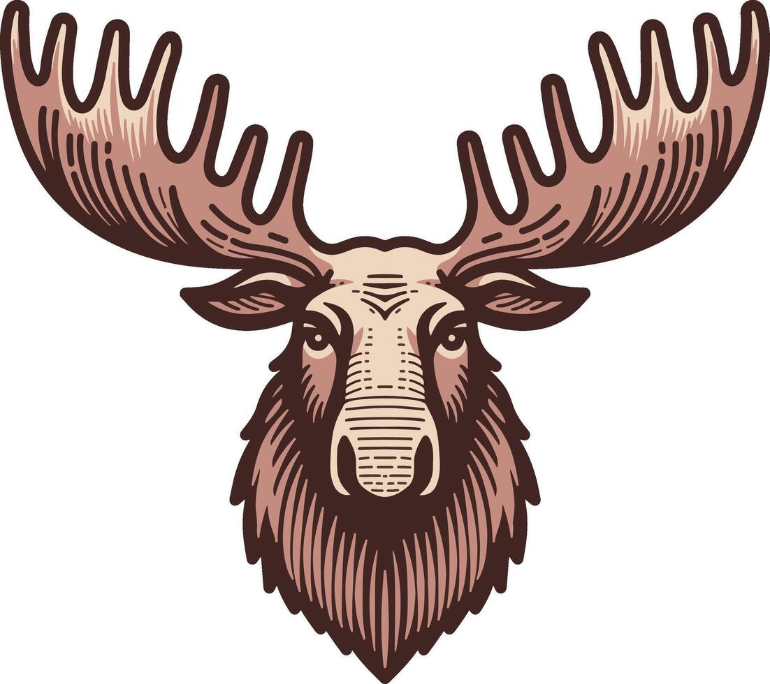Moose Head Logo Design vector