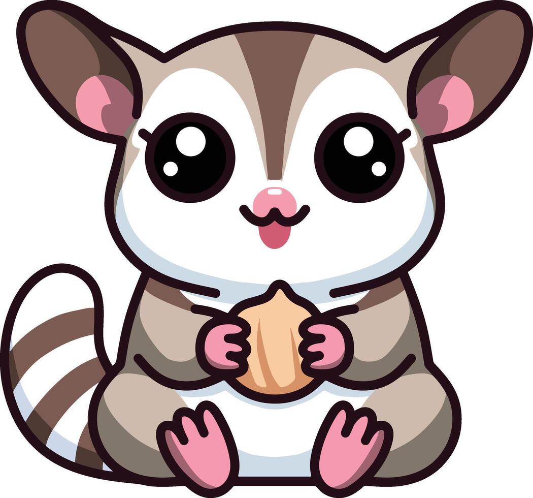 Cute Sugar Glider Cartoon vector