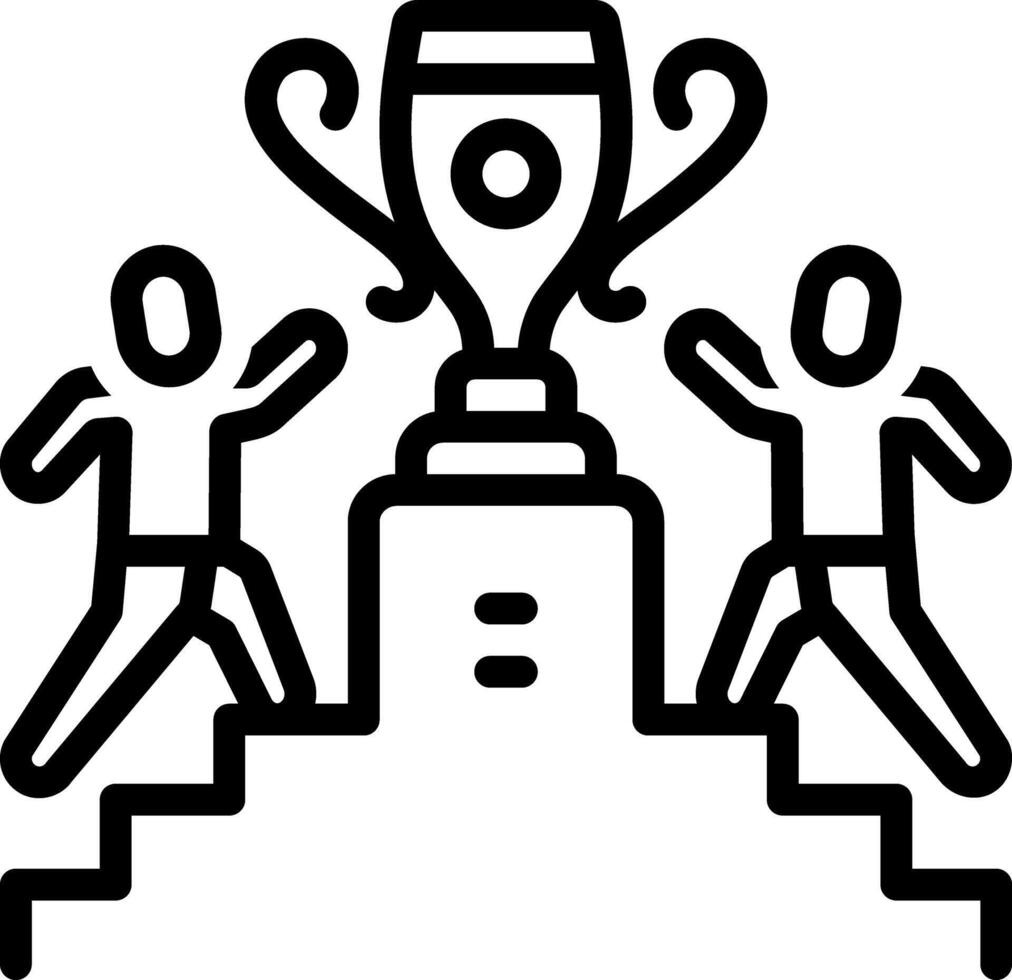 Black line icon for competition vector