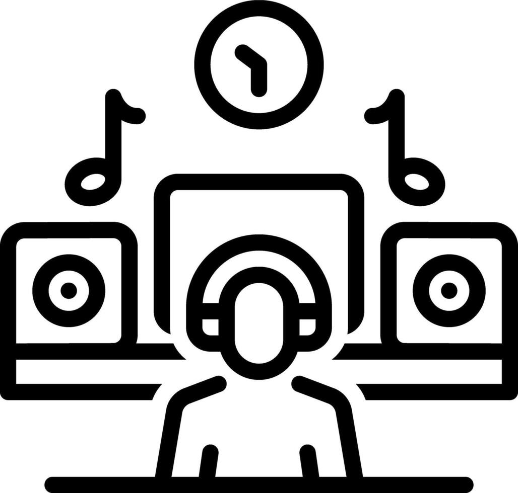 Black line icon for composer vector
